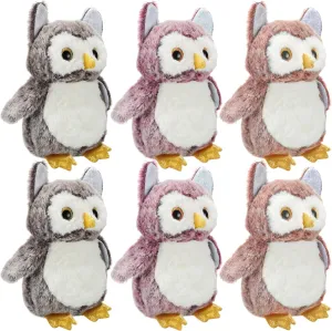 Jenaai 6 Pcs Owl Plush Stuffed Animals for Babies Soft Plush Toy Stuffed Owl Wizard Party Favors for Kids Toddlers Unisex Gifts Classroom Prizes Decor, 9.06 Inch