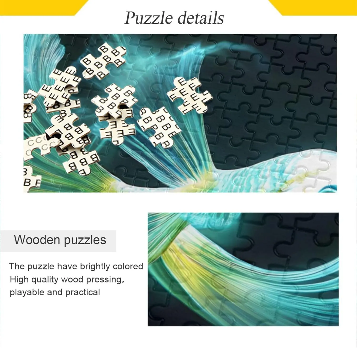 Jigsaw Puzzle for Adults 500 Pieces, Fish Fantasy Challenging Puzzle for Party Entertainment, Family Games