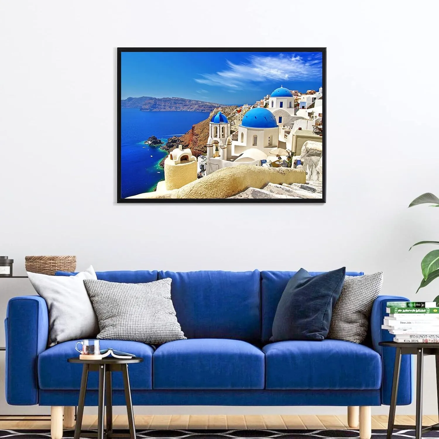 Jigsaw Puzzles 1000 Pieces Puzzles for Adults Dreamy Aegean Sea Puzzles Greece Santorini Landscape Puzzle Natural Scene Hard Puzzles for Adults Teens Kids Interactive Toy Brain Teaser