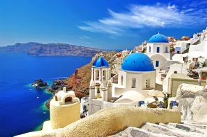Jigsaw Puzzles 1000 Pieces Puzzles for Adults Dreamy Aegean Sea Puzzles Greece Santorini Landscape Puzzle Natural Scene Hard Puzzles for Adults Teens Kids Interactive Toy Brain Teaser