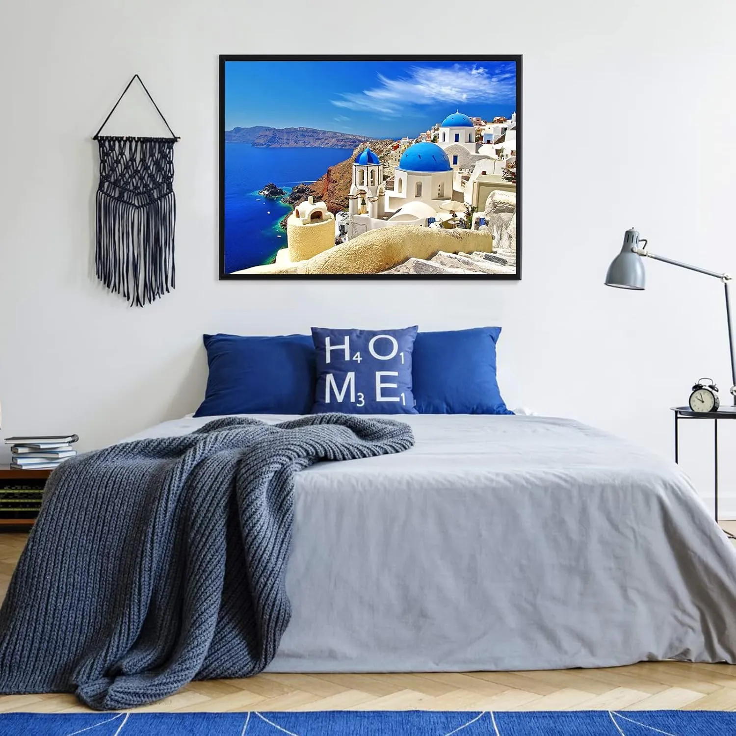 Jigsaw Puzzles 1000 Pieces Puzzles for Adults Dreamy Aegean Sea Puzzles Greece Santorini Landscape Puzzle Natural Scene Hard Puzzles for Adults Teens Kids Interactive Toy Brain Teaser