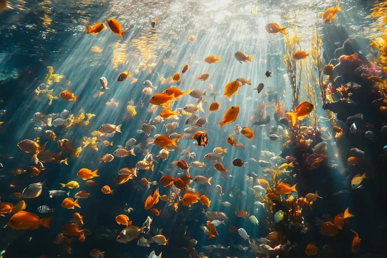 Jigsaw Puzzles for Adults - 500 Adult Puzzle Pieces, Underwater Fish Schools, Landscape Puzzle Gifts, Suitable for Gift Home Decoration Fun and Challenging Brain Exercise for Puzzle Enthusiasts