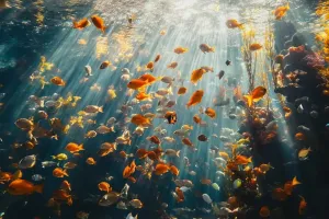 Jigsaw Puzzles for Adults - 500 Adult Puzzle Pieces, Underwater Fish Schools, Landscape Puzzle Gifts, Suitable for Gift Home Decoration Fun and Challenging Brain Exercise for Puzzle Enthusiasts