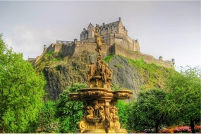 Jigsaw Puzzle 1000 Piece Edinburgh Castle Scotland Fountain Classic Puzzle DIY Kit Wooden Toy Unique Gift Home Decor