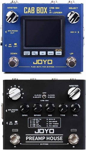 JOYO R-15 Dual Channel Cabinets Bundle with R-08 Power-Amp Simulator Pedal for Electric Guitar Effects Most Frequently Combination Budget