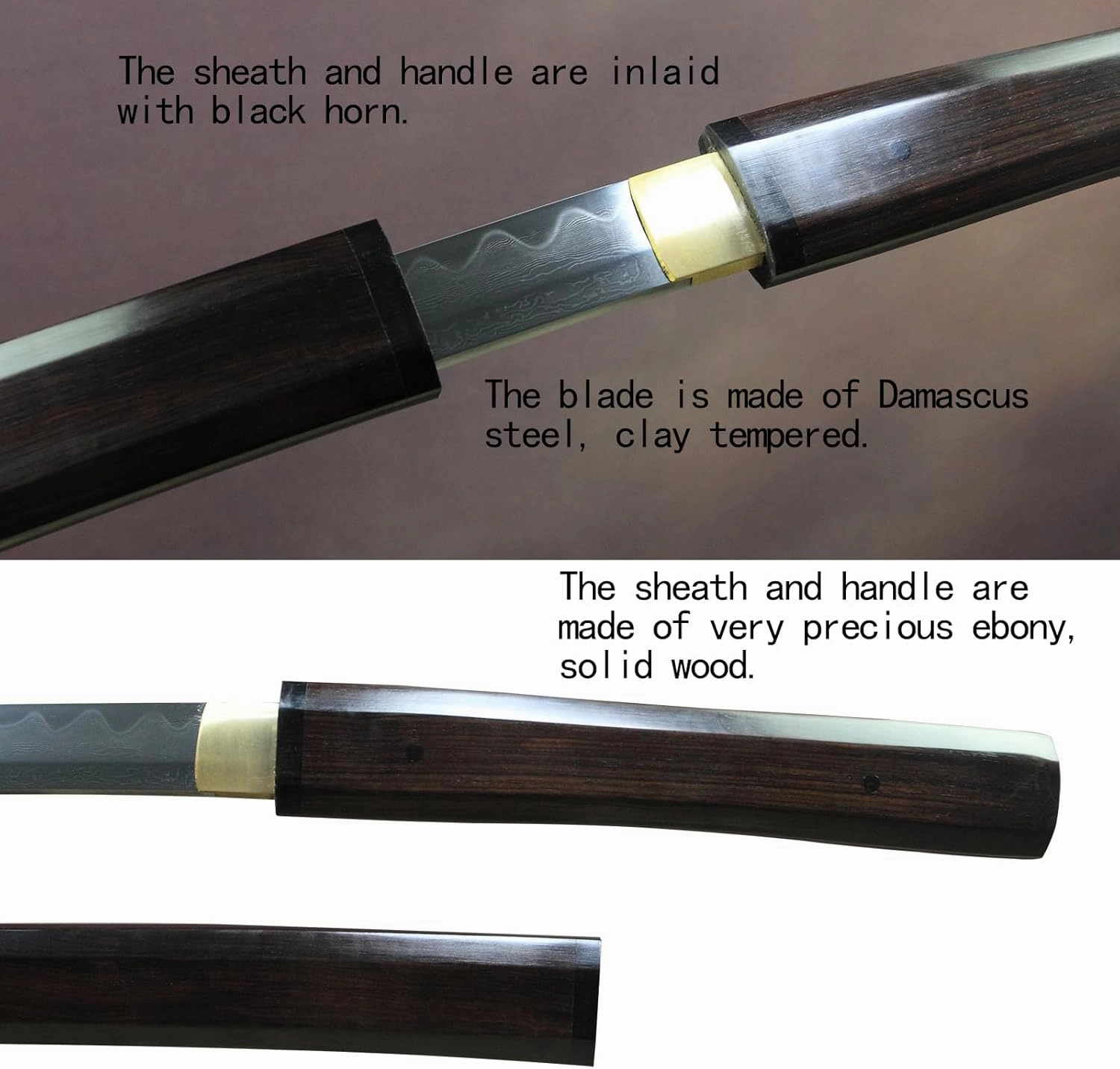 Katana Sword Real Full Tang Sharp Handmade Samurai Sword Swords for Adults