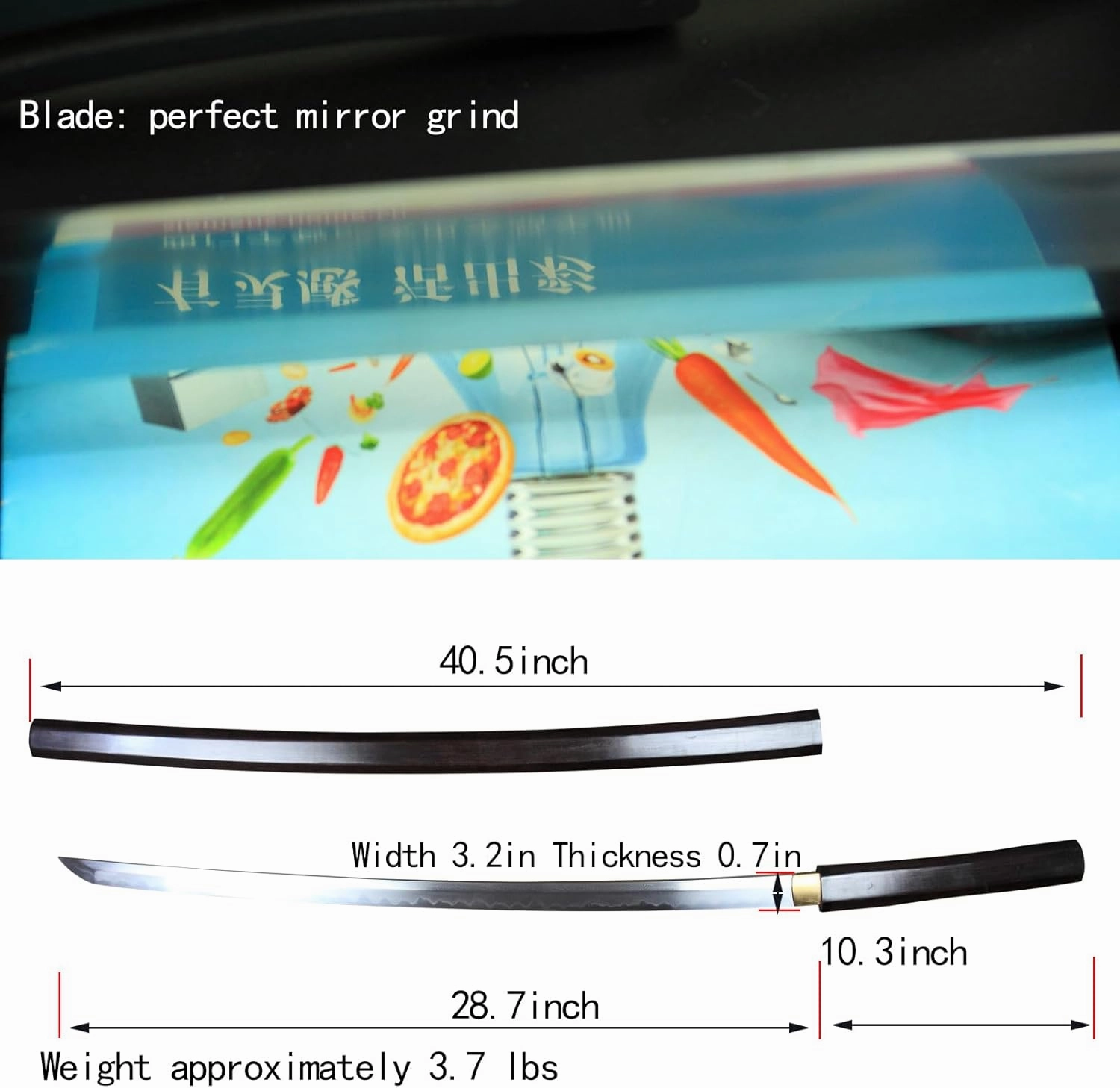Katana Sword Real Full Tang Sharp Handmade Samurai Sword Swords for Adults