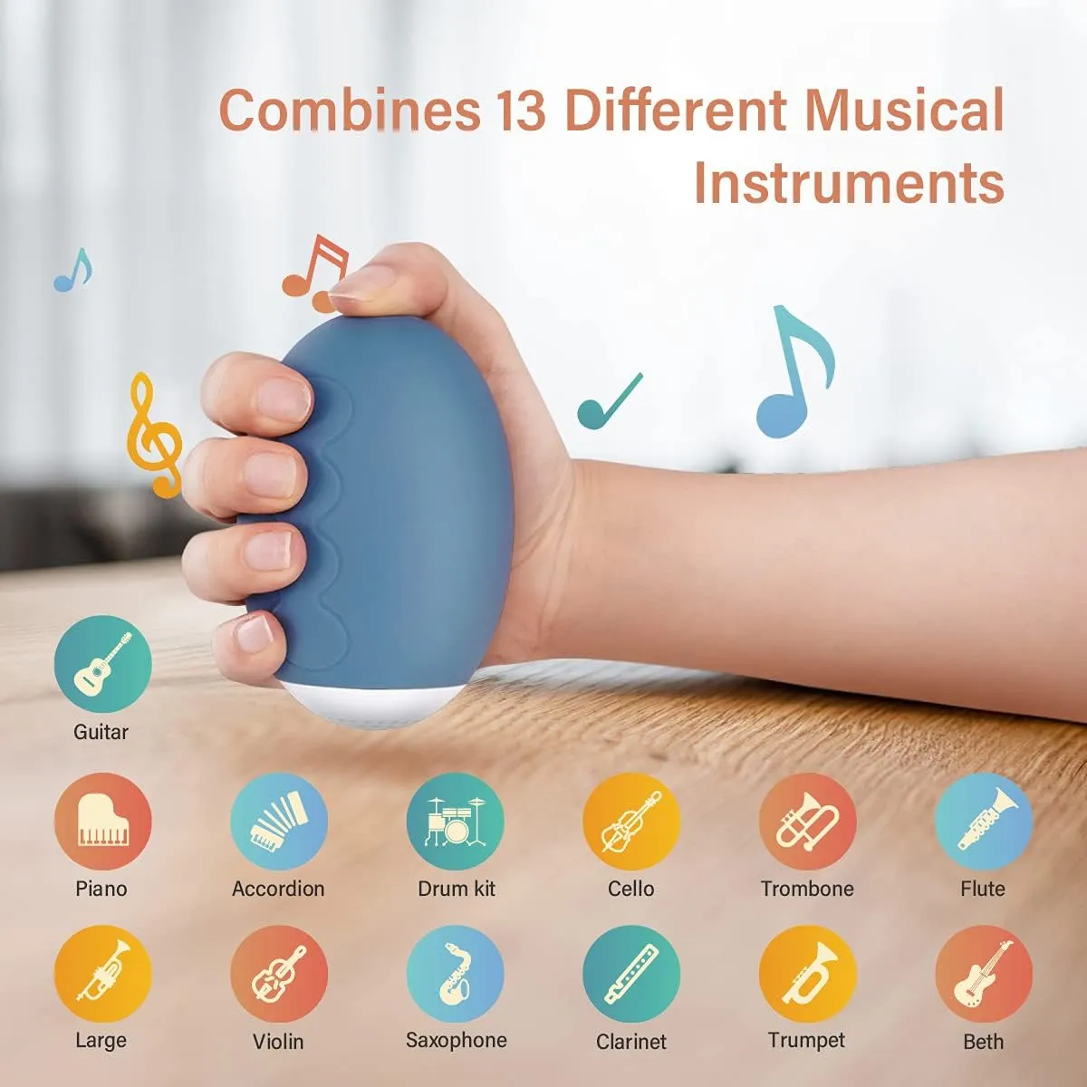 Kid's Electronic Smart Music Piano - 13 in 1 Design Patent, 5-Key Finger Pocket Instrument, Portable Educational for Kids Age 6 /Teenager, Music Beginner With Multiple Musical Scale