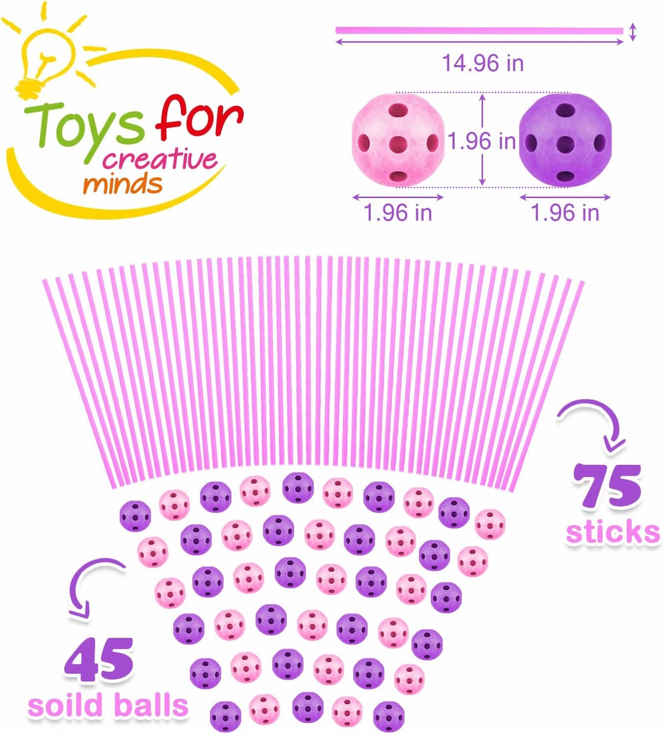 Kids Fort Building Kit 120 Pieces Construction STEM Toys for 5 6 7 8 9 10 11 12 Years Old Boys and Girls Ultimate Forts Builder Gift Build DIY Educational Learning Toy for Indoor Outdoor(Purple Pink)