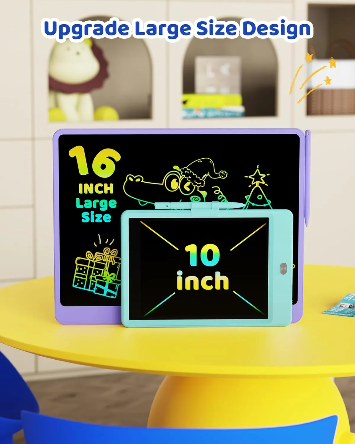 KOKODI LCD Writing Tablet for Kids 16 Inch Colorful Doodle Board, Electronic Drawing Tablet Drawing Pad for Kids, Educational and Learning Kids Toys Gifts for 3 4 5 6 7 8 Year Old Boys and Girls