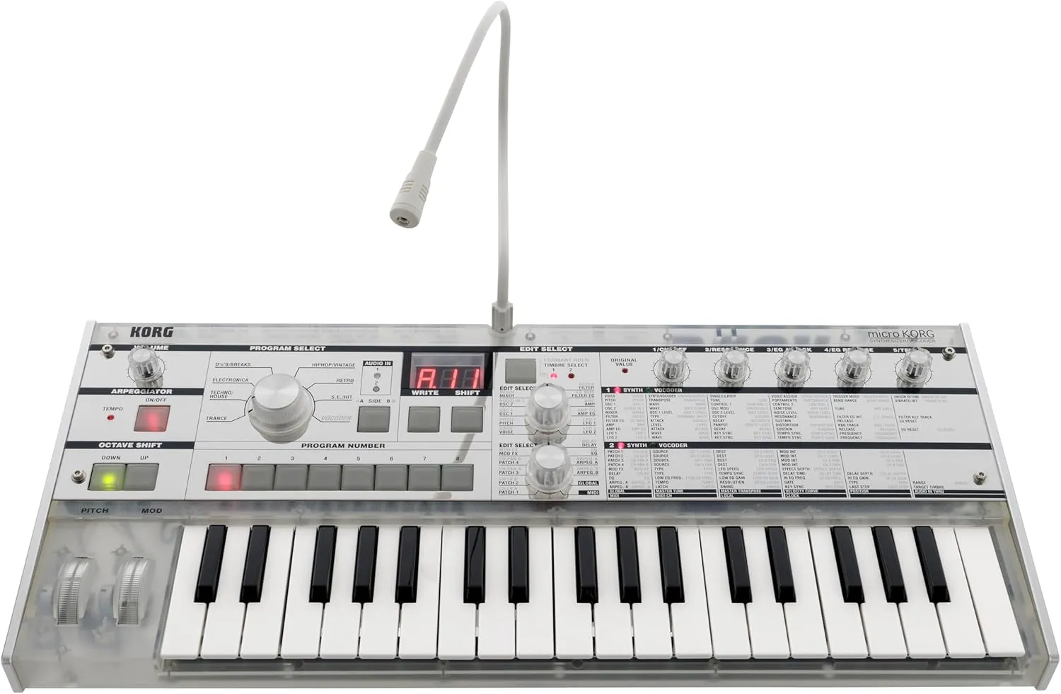 Korg - MicroKorg Crystal - Synthesizer/Vocoder - 20th-Anniversary Model (MICROKORGCR)