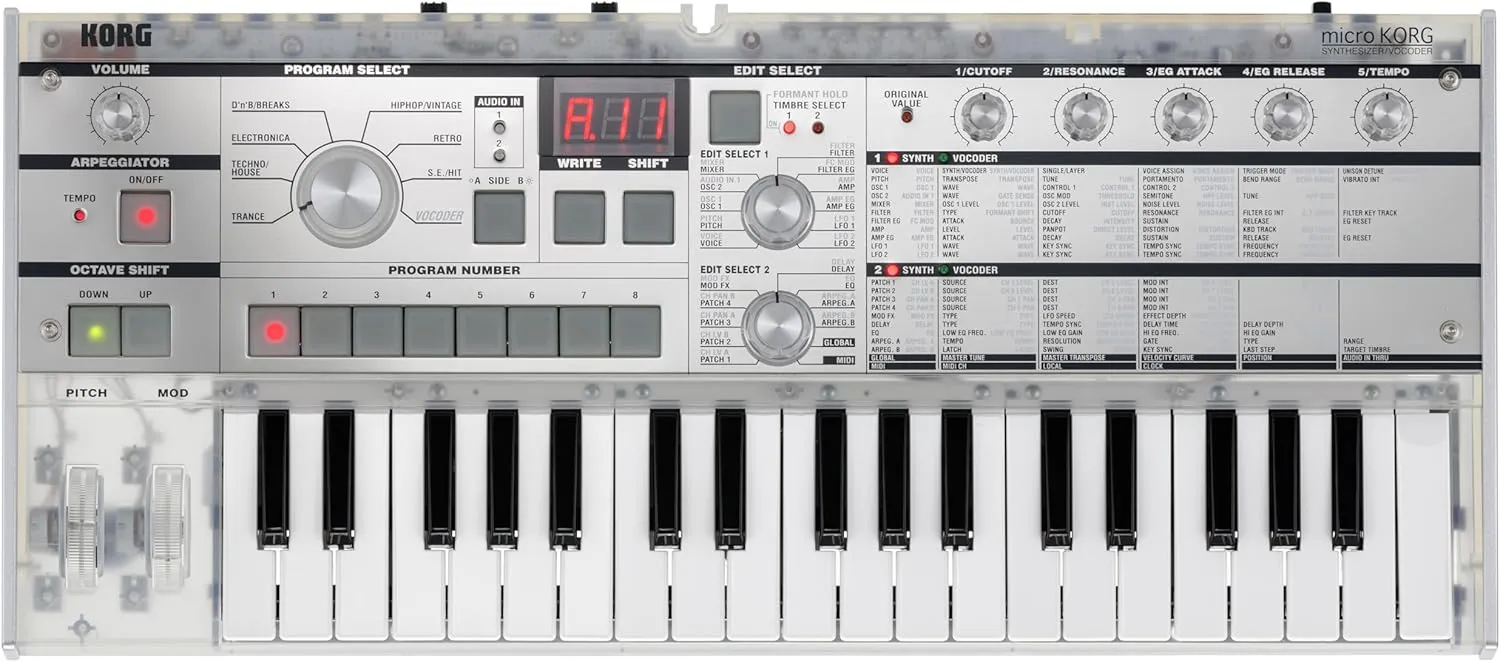 Korg - MicroKorg Crystal - Synthesizer/Vocoder - 20th-Anniversary Model (MICROKORGCR)