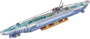 kowkis German VIIC U-552 Submarine Building Kit Sets,Military U-Boat Submarine Toys,WW2 History Collectible Home Room Decor Battleship Construction Set,Present for Adults, Panlos 628011 (6112 Pieces)