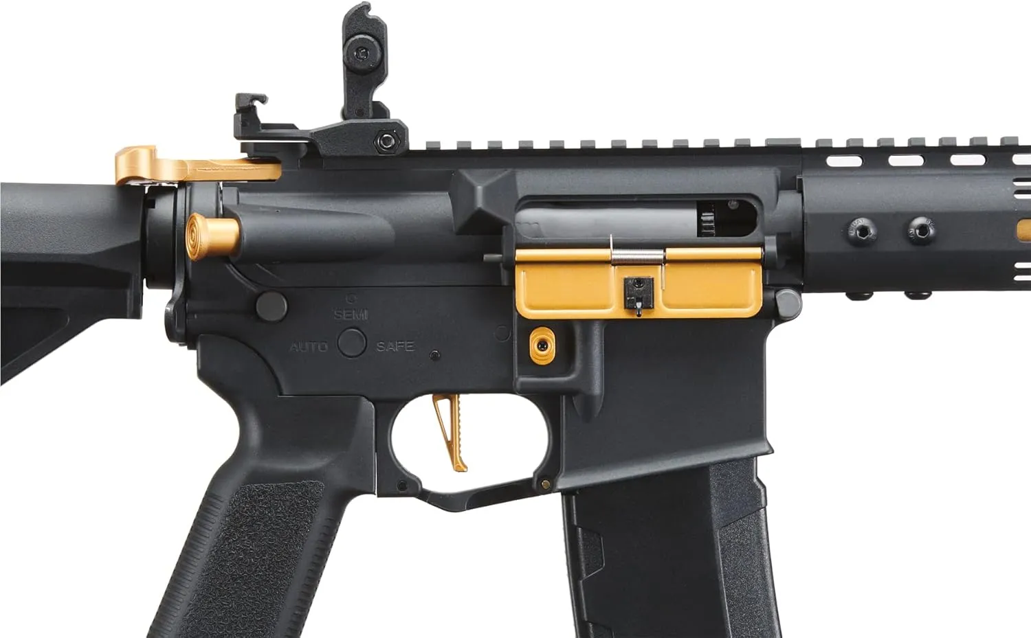 Lancer Tactical Gen 3 Archonn 9'' Lightweight Durable Polymer M4 Airsoft MLOK AEG w/High Speed Mid Cap with Programmable Trigger (ETU & MOSFET)