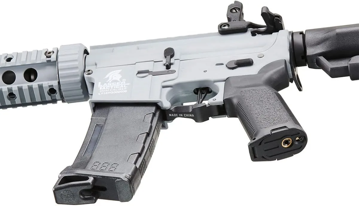 Lancer Tactical Gen 3 M4 Carbine SD Airsoft with Programmable Mosfet/ETU-Electric Full/Semi-Auto AEG Rifle (Lipo Battery & Charger Included)