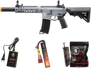Lancer Tactical Gen 3 M4 Carbine SD Airsoft with Programmable Mosfet/ETU-Electric Full/Semi-Auto AEG Rifle (Lipo Battery & Charger Included)