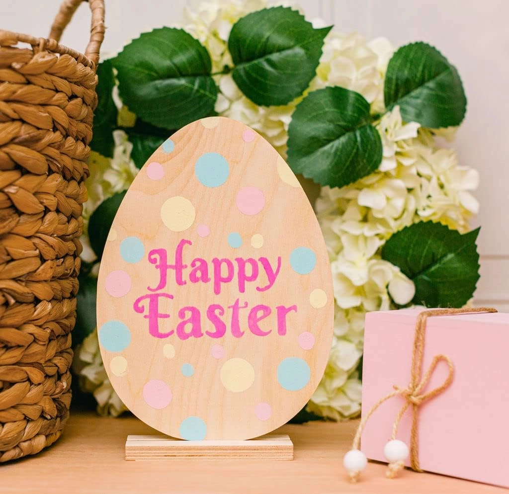 Large Wooden Egg Cutout 18 x 12 inch, Pack of 3 Unfinished Egg Shaped Wood Cutout Wood Eggs for Crafts & DIY Spring Decor, by Woodpeckers