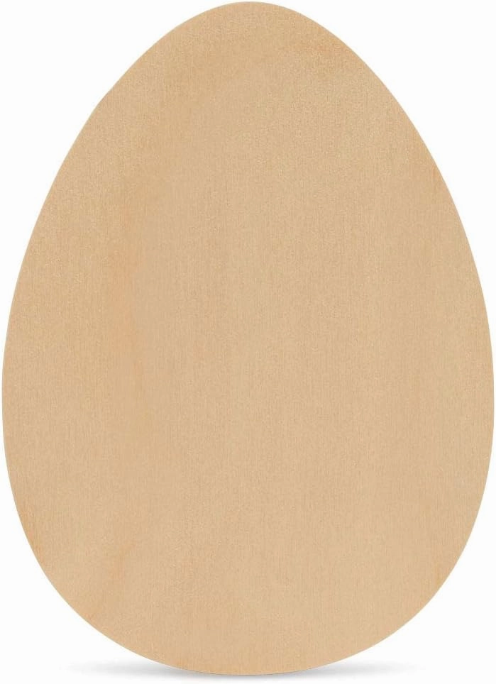 Large Wooden Egg Cutout 18 x 12 inch, Pack of 3 Unfinished Egg Shaped Wood Cutout Wood Eggs for Crafts & DIY Spring Decor, by Woodpeckers