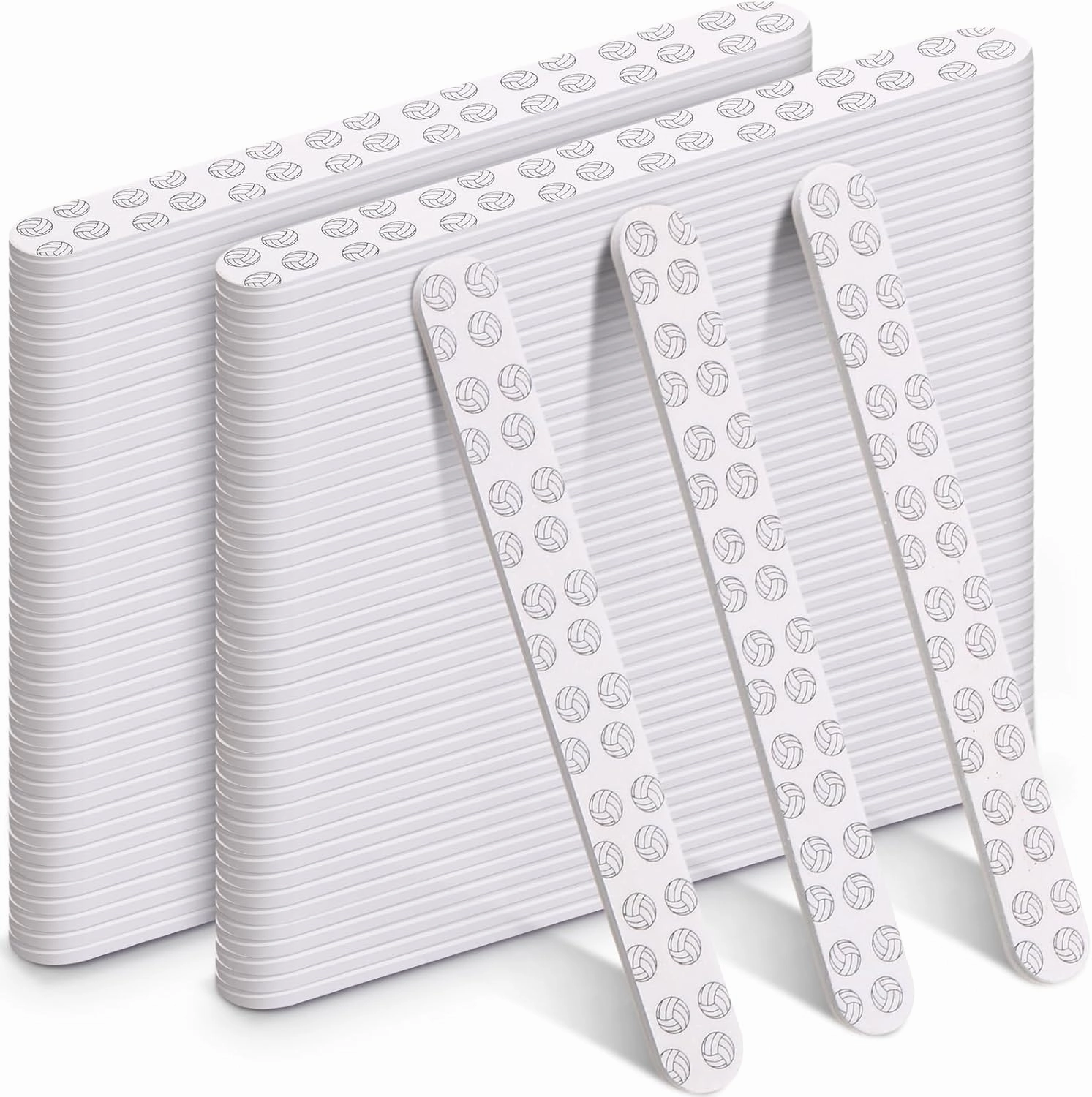 Lasnten 60 Pcs Volleyball Nail Files Bulk Volleyball Party Favors Double Sided 180 Grit Emery Board for Natural Nails Manicure Tool for Sports Lover Team Player Women Gifts
