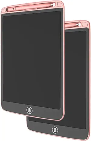 LCD Writing, Drawing Pads Erasable Reusable Portable Doodle Board Gifts for Kids, Office (8.5 Inch 2 Pack, Pink)