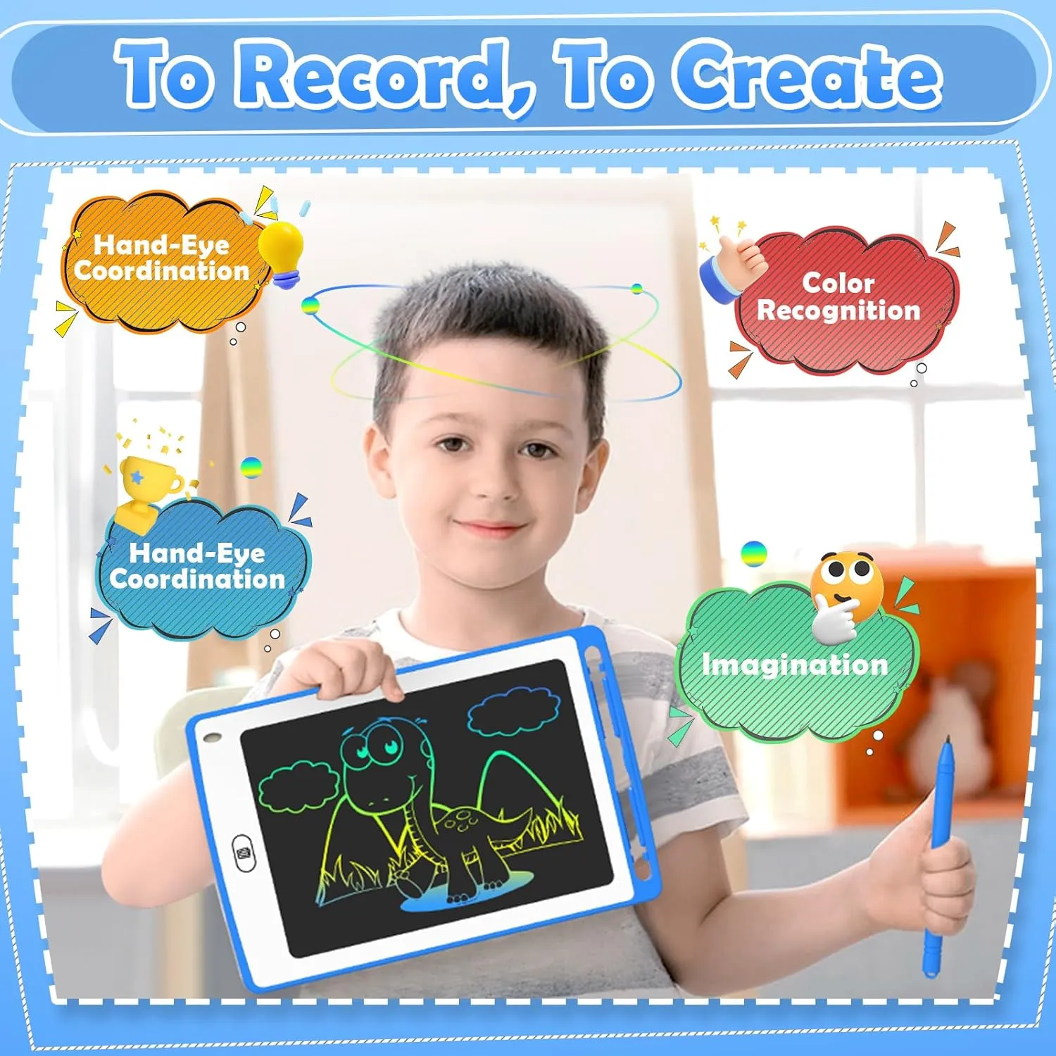 LCD Writing Tablet for Kids, 8.5 Inch Colorful Doodle Board Drawing Tablet, Educational Learning Toys Birthday Gifts for Boys Girls Age 3 4 5 6 7 8 (12 Pack)