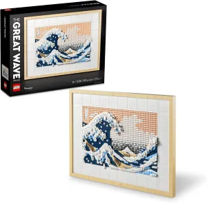 LEGO Art Hokusai The Great Wave Framed Japanese Wall Art Building Set - Unique 3D Puzzle Wall Decor for Home, Room, or Office - Arts and Crafts for Adults, Ages 18  - Gift for Mother's Day - 31208