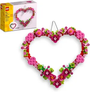 LEGO Heart Ornament Building Toy Set - Fun Arts and Crafts Idea for Girls and Boys, Ages 9  - Gift for Kids - Display on The Wall as Home Decoration - 40638