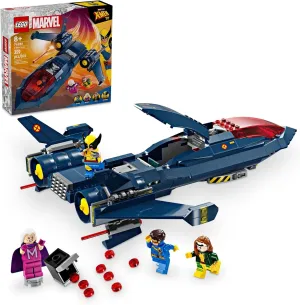 LEGO Marvel X-Men X-Jet Toy - Building Toy from X-Men '97 for Boys & Girls, Ages 8  - Model Kit for Display and Play with 4 Minifigures - Gift Idea for Marvel Fans - 76281