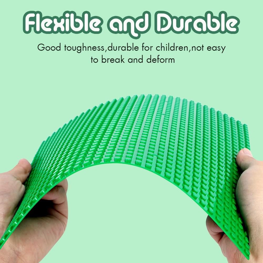 Lekebaby Classic Baseplates Building Base Plates for Building Bricks 100% Compatible with Major Brands-Baseplates 10" x 10", Pack of 12