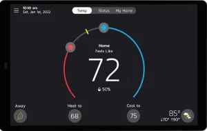 Lennox S40 (22V24) Smart Thermostat, Touchscreen, WiFi, Communicating System Control, Programmable, High Efficiency, Geo-Fencing, Remote Access, Wi-Fi and Alexa Enabled, Easy Installation