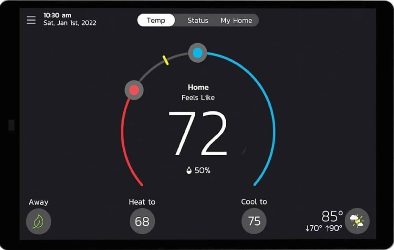 Lennox S40 (22V24) Smart Thermostat, Touchscreen, WiFi, Communicating System Control, Programmable, High Efficiency, Geo-Fencing, Remote Access, Wi-Fi and Alexa Enabled, Easy Installation