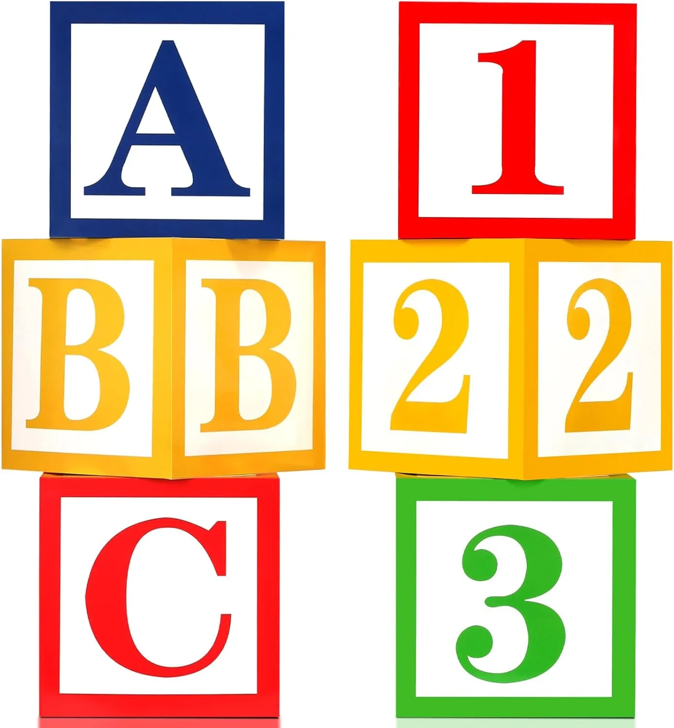 Letter Boxes for Party Celebration Supplies ABC Block Theme Decorations Balloon Alphabet for Back to School Graduation Birthday Baby Shower Toy Inspire Story Supply Nursery Game Favor Centerpieces