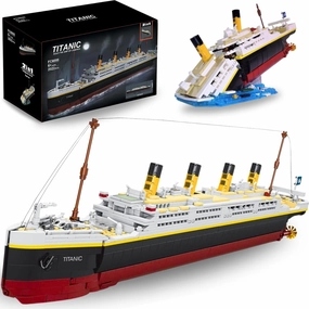Liberty Imports Titanic Model Building Blocks Set, 2022 Pieces Bricks Collectible Titanic Replica, 2-in-1 Display Mode - Compatible with Major Brands
