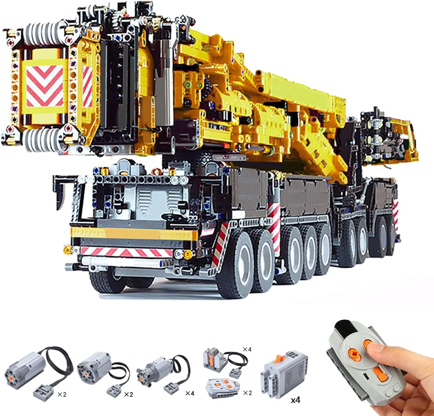 Liebherr LTM 11200 Crane with Power Functions Kits 8128 Pieces MOC Build for Age 18 