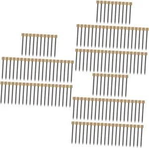 LIFKOME 50pcs Iron Copper Head Nails for Hanging Pictures Picture Nails Drywall Studs Home Office Decor