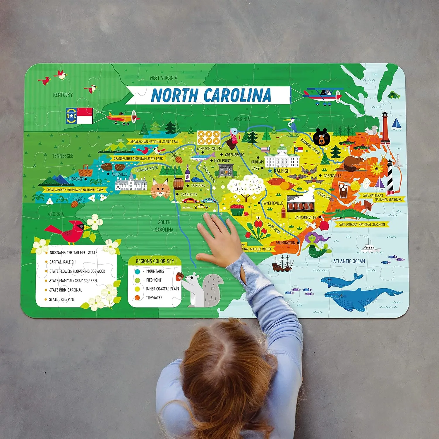 Little Buffalo North Carolina Floor Puzzle