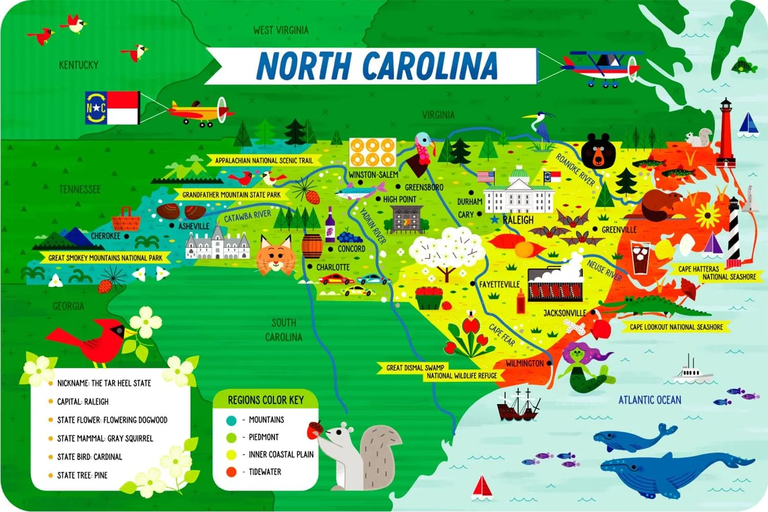 Little Buffalo North Carolina Floor Puzzle