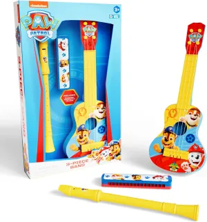 Lollipop Paw Patrol Adventure 3-Piece Band Set - Rescue Harmonica, Ukulele, and Flute Trio -Toddler Musical Instruments Set