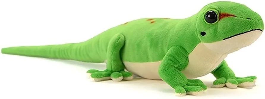 Madagascar Giant Day Gecko Stuffed Animals Soft Plush Toy Kids Cuddly Fluffy Plushie Doll for Girls Boys Babies Toddlers Girlfriends (21")