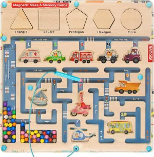 Magnetic Color and Number Maze,Montessori Toys,Magnetic Color Sorting Counting Games,Learning Educational Fine Motor Travel Toy for 3 4 5 Year Old Boys Girls