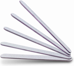 Maine Nail File, Emery Boards for Nails, 5 PCS Nail Files and Buffers, 100/180 Grit Professional Nail File Tools, Ideal for Polishing Surface Imperfections, Grooming The Natural Nail Shape (Gray)