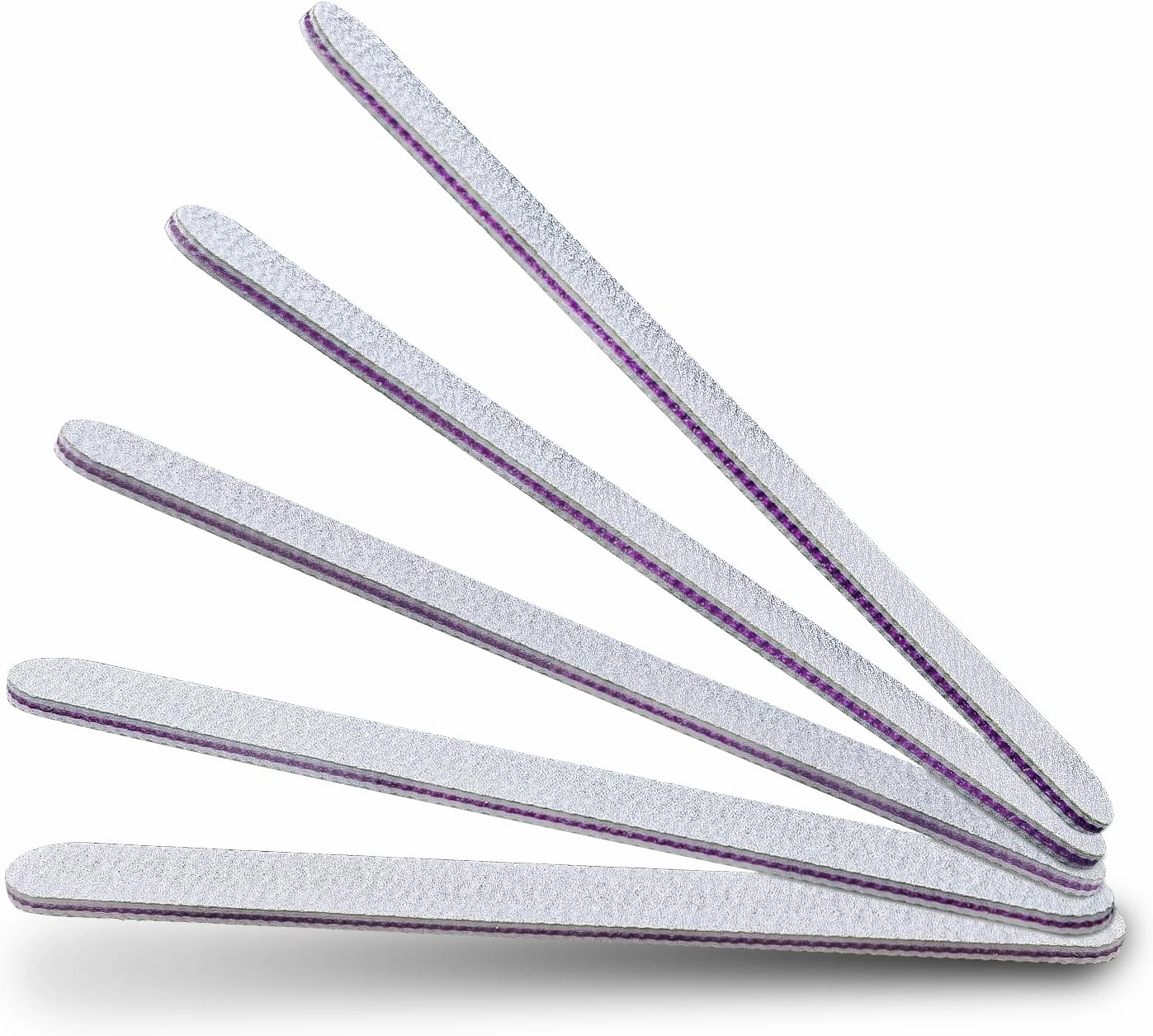 Maine Nail File, Emery Boards for Nails, 5 PCS Nail Files and Buffers, 100/180 Grit Professional Nail File Tools, Ideal for Polishing Surface Imperfections, Grooming The Natural Nail Shape (Gray)