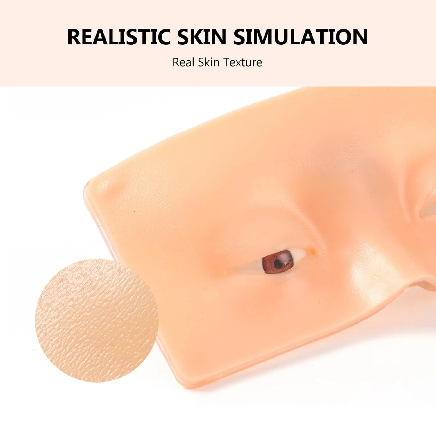 Makeup Practice Face, Laokiiy 2Pcs 3D Realistic Silicone Makeup Practice Face Board, Makeup Mannequin Face is Perfect Practicing Makeup for Beginners and Professional Makeup Artists(Black Yellow)