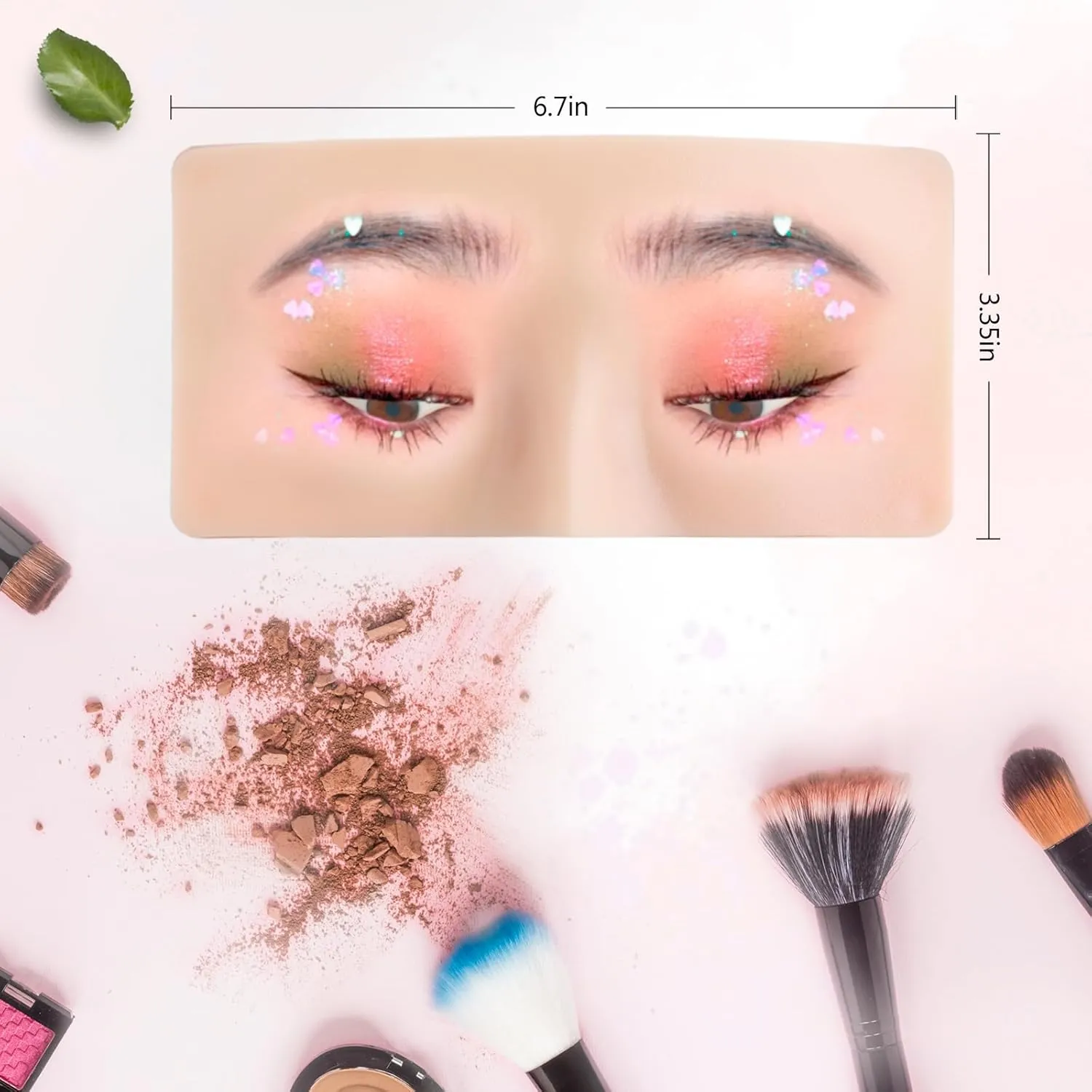 Makeup Practice Face, Laokiiy 2Pcs 3D Realistic Silicone Makeup Practice Face Board, Makeup Mannequin Face is Perfect Practicing Makeup for Beginners and Professional Makeup Artists(Black Yellow)