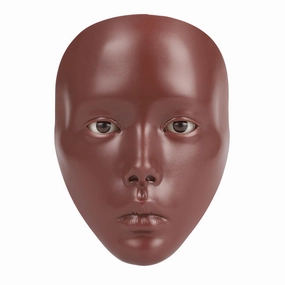 Makeup Practice Face, 5D Reusable Silicone Make up Practice Board Mannequin Face with Makeup Brushes Sponge Set and Eyeshadow Board Kit for Emerging Artist, Girl's Gift, Black