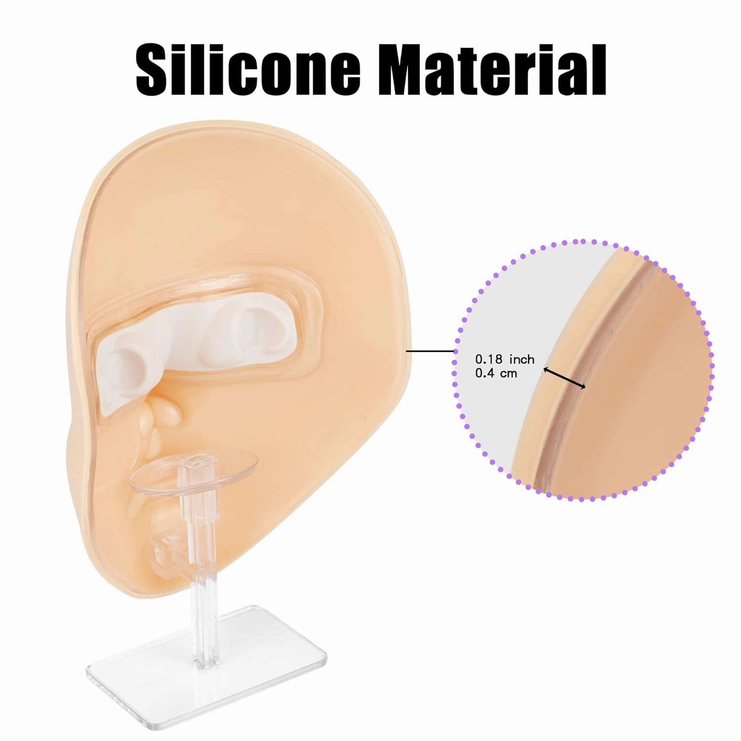 Makeup Practice Face, 5D Reusable Silicone Make up Practice Board Mannequin Face with Makeup Brushes Sponge Set and Eyeshadow Board Kit for Emerging Artist, Girl's Gift, Yellow