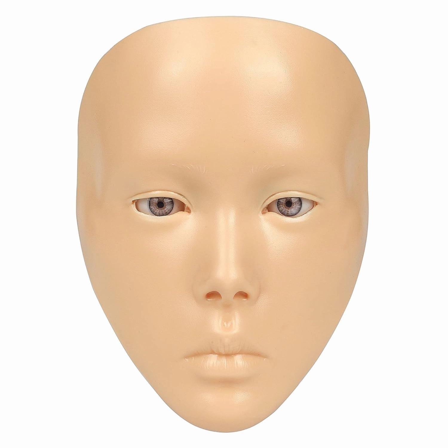 Makeup Practice Face, 5D Reusable Silicone Make up Practice Board Mannequin Face with Makeup Brushes Sponge Set and Eyeshadow Board Kit for Emerging Artist, Girl's Gift, Yellow