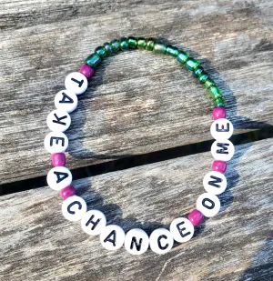 MAMMA MIA "Take a Chance on Me" Beaded Letter Bracelet