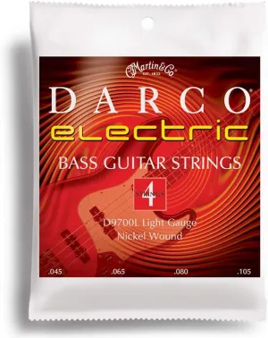 Martin D9700L Nickel Wound Longscale Electric Bass Strings, Light