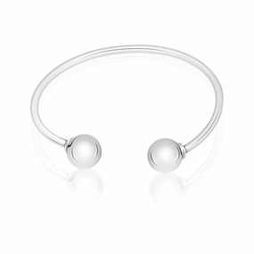 MASSETE Sterling Silver 925 Ball Wire Bracelet Bangle